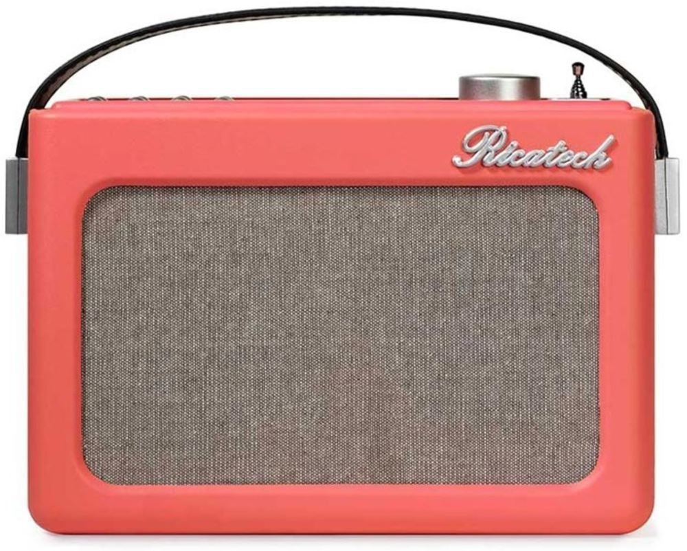 Desktop Music Player Ricatech PR78 Emmeline Vintage Radio Salmon Pink