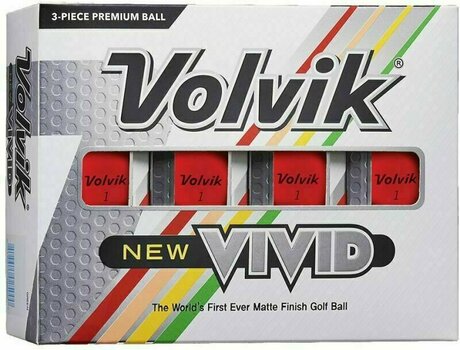 Nova loptica za golf Volvik Vivid 2020 Golf Balls Red - 1