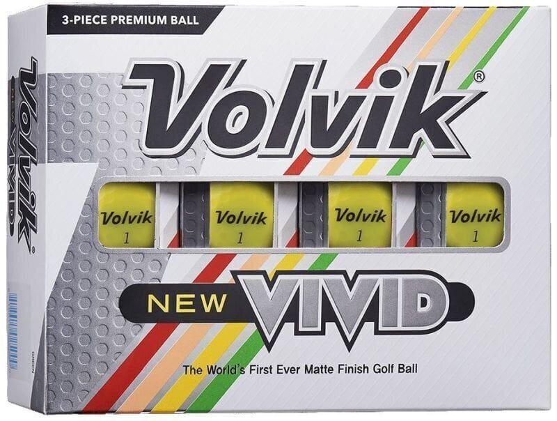 Nova loptica za golf Volvik Vivid 2020 Golf Balls Yellow
