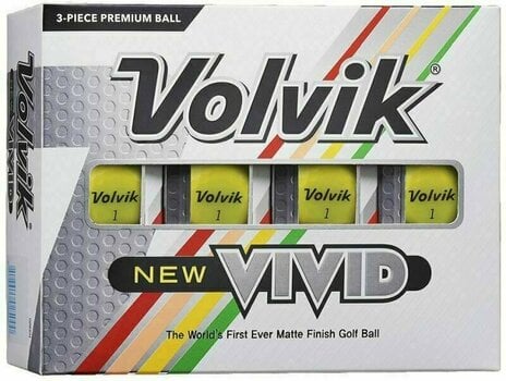 Golfová loptička Volvik Vivid 2020 Golf Balls Yellow - 1