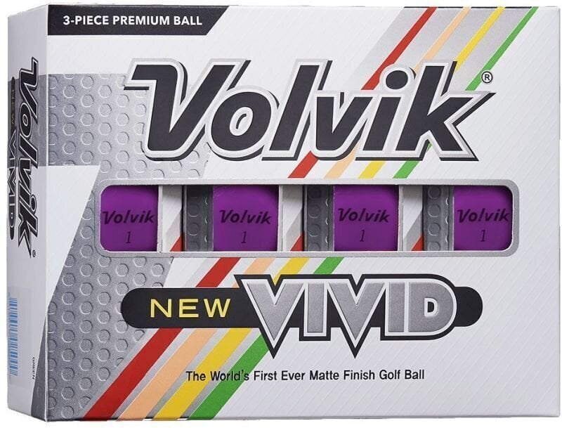 Nova loptica za golf Volvik Vivid 2020 Golf Balls Purple