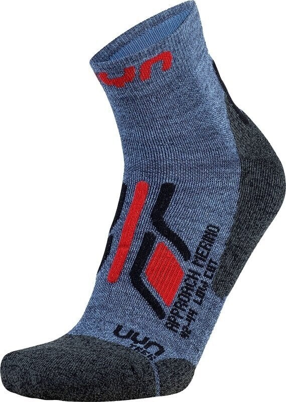 Socken UYN Trekking Approach Merino Low Cut Jeans/Anthracite/Red 45-47 Socken