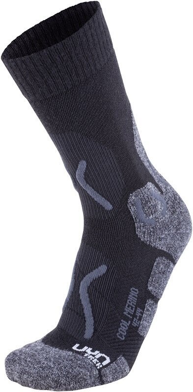 Socken UYN Trekking Cool Merino Grey Melange/Black 45-47 Socken