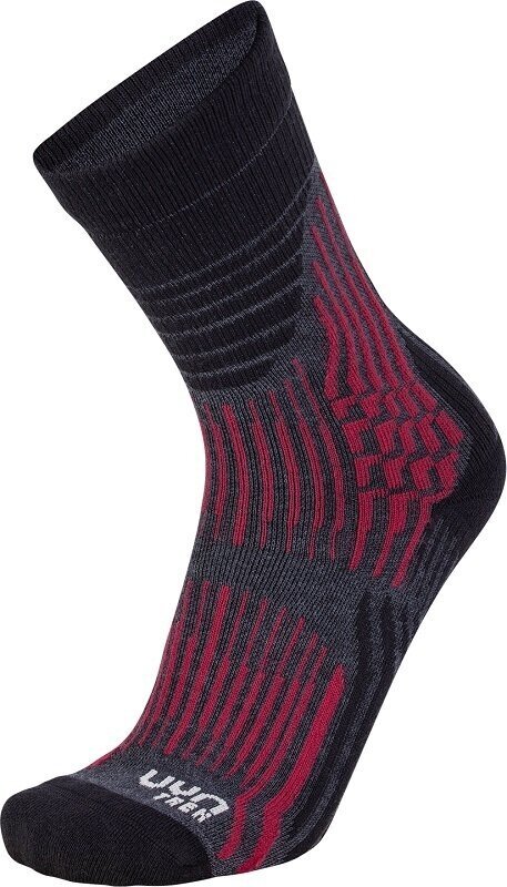 Socks UYN Trekking Wave Grey Stone/Bordeaux 35-36 Socks
