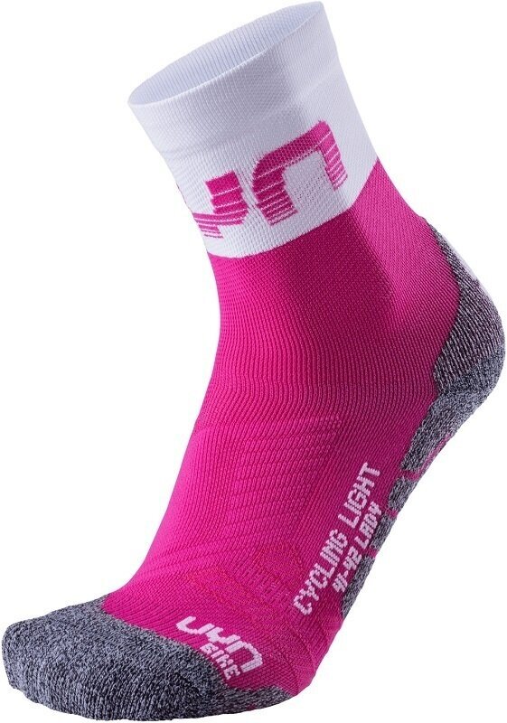 Cycling Socks UYN Cycling Light Pink/White 35/36 Cycling Socks
