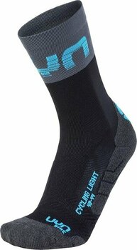 Cycling Socks UYN Cycling Light Black/Grey/indigo Bunting 39/41 Cycling Socks - 1