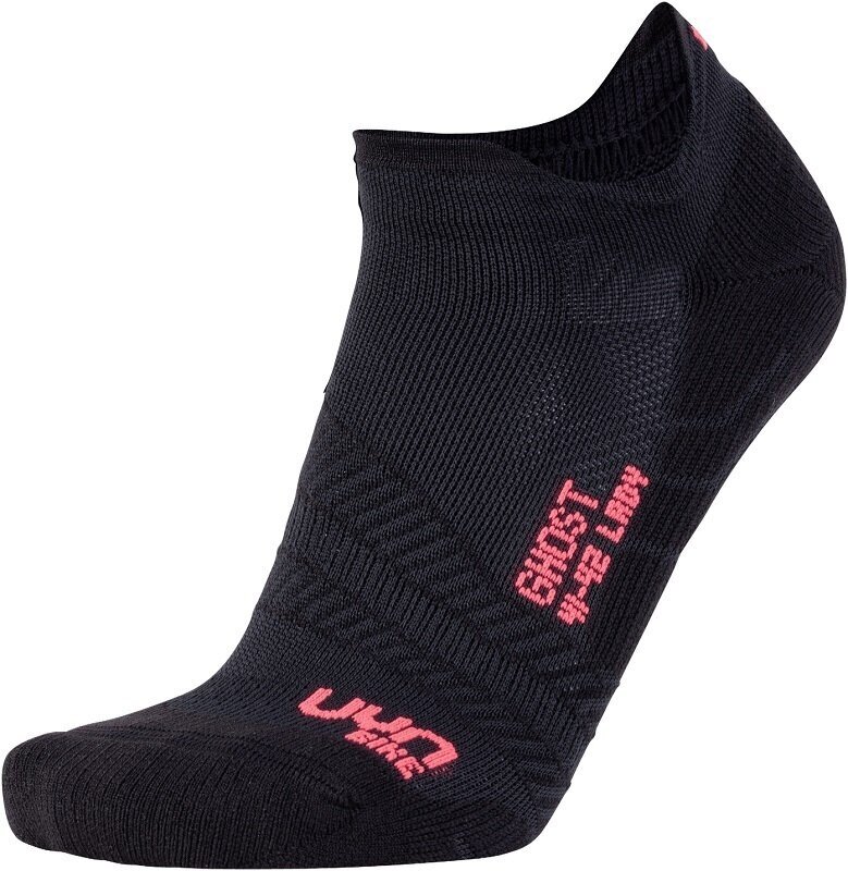 Chaussettes de cyclisme UYN Cycling Ghost Black/Pink Fluo 37/38 Chaussettes de cyclisme