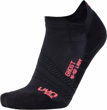 Chaussettes de cyclisme UYN Cycling Ghost Black/Pink Fluo 37/38 Chaussettes de cyclisme - 1