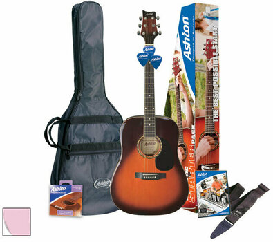 Elektroakustická gitara Dreadnought Ashton SPD25CEQPK - 1