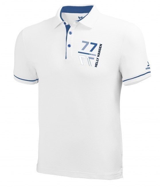 Camisa Helly Hansen HP Racing Polo Camisa Branco-Blue 2XL