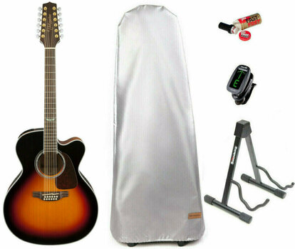 12-string Acoustic-electric Guitar Takamine GJ72CE-12BSB SET Brown Sunburst - 1