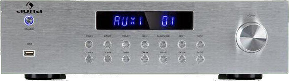 Amplificateur de puissance Hi-Fi Auna AV2-CD850BT Argent