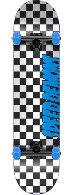 Skateboard Speed Demons Checkers Checkers Blue Skateboard