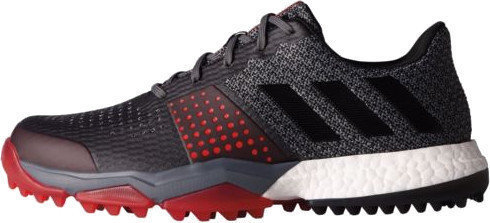 Calzado de golf para hombres Adidas Adipower S Boost 3 Mens Golf Shoes Onix/Core Black/Scarlet UK 8