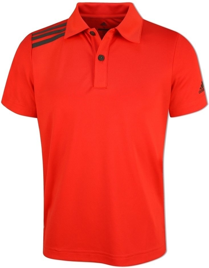 Camiseta polo Adidas Boys 3-Stripes Solid Polo Hi-Res Red 11-12Y