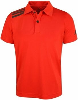 Polo trøje Adidas Boys 3-Stripes Solid Polo Hi-Res Red 13-14Y - 1
