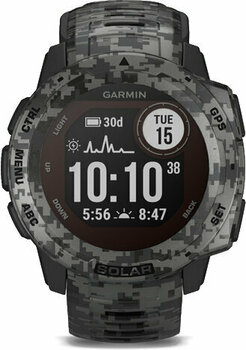 Смарт часовници Garmin Instinct Solar Graphite Camo Смарт часовници - 1