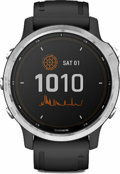 Smartwatch Garmin Fenix 6S Solar Silver Black Band - 1
