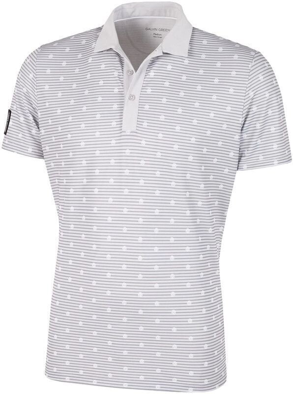 Poloshirt Galvin Green Monty Wit-Cool Grey S