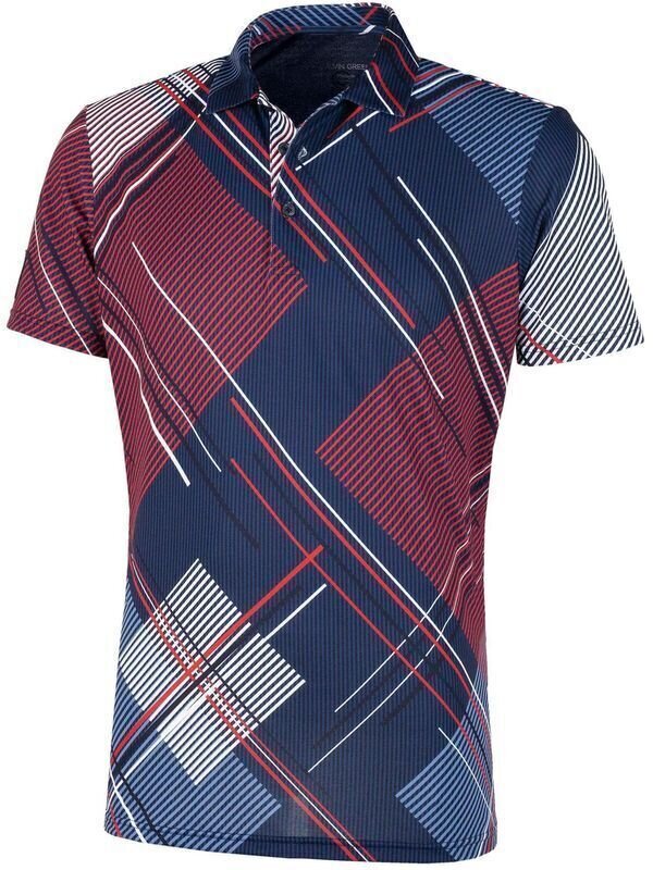 Chemise polo Galvin Green Mitchell Navy-Rouge M