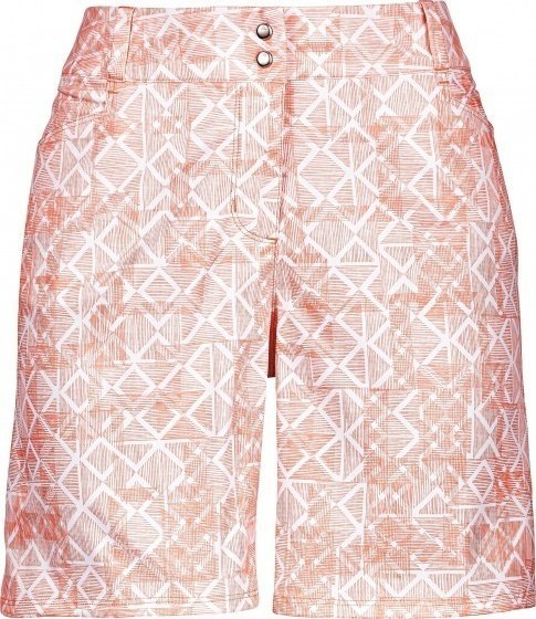 Calções Adidas Printed Stripe 7 Womens Shorts Chalk Coral UK 8