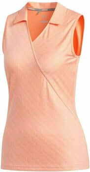 Koszulka Polo Adidas Wrap Polo Sleeveless Chalk Coral M - 1