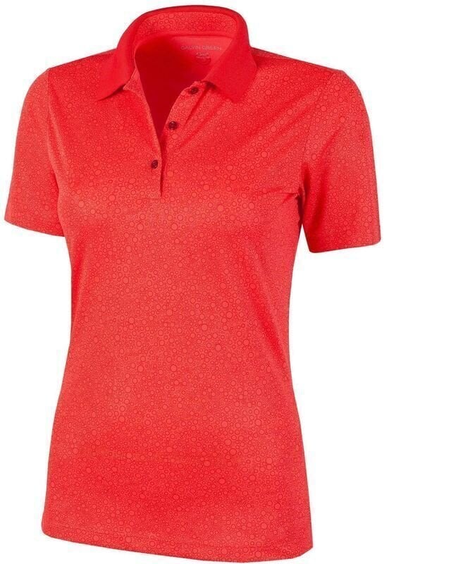 Tricou polo Galvin Green Madelene Red/Lipgloss Red M
