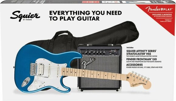 Elektromos gitár Fender Squier Affinity Series Stratocaster HSS Pack MN Lake Placid Blue - 1