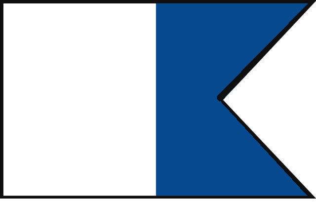 Signálna vlajka Talamex A Signálna vlajka 30 x 36 cm