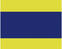 Bandeira de sinalização marítima Talamex D Bandeira de sinalização marítima 30 x 36 cm