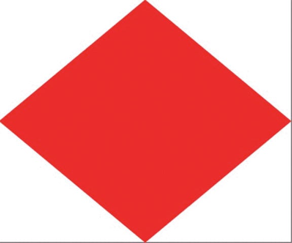 Bandeira de sinalização marítima Talamex F Bandeira de sinalização marítima 30 x 36 cm