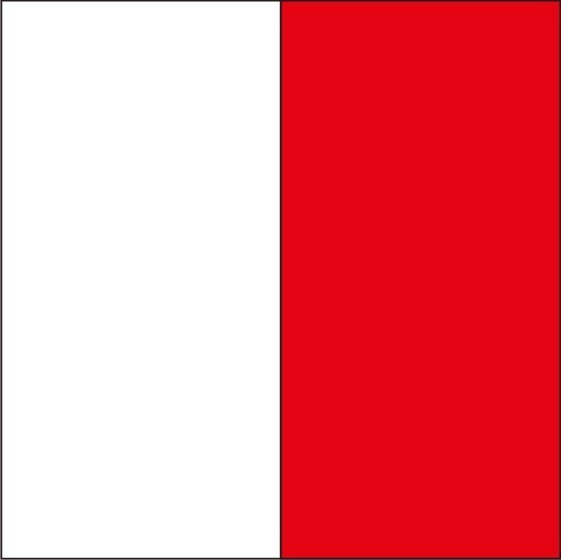 Signálna vlajka Talamex H Signálna vlajka 30 x 36 cm