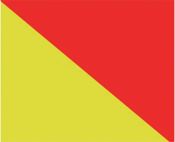 Signální vlajka Talamex O Signální vlajka 30 x 36 cm