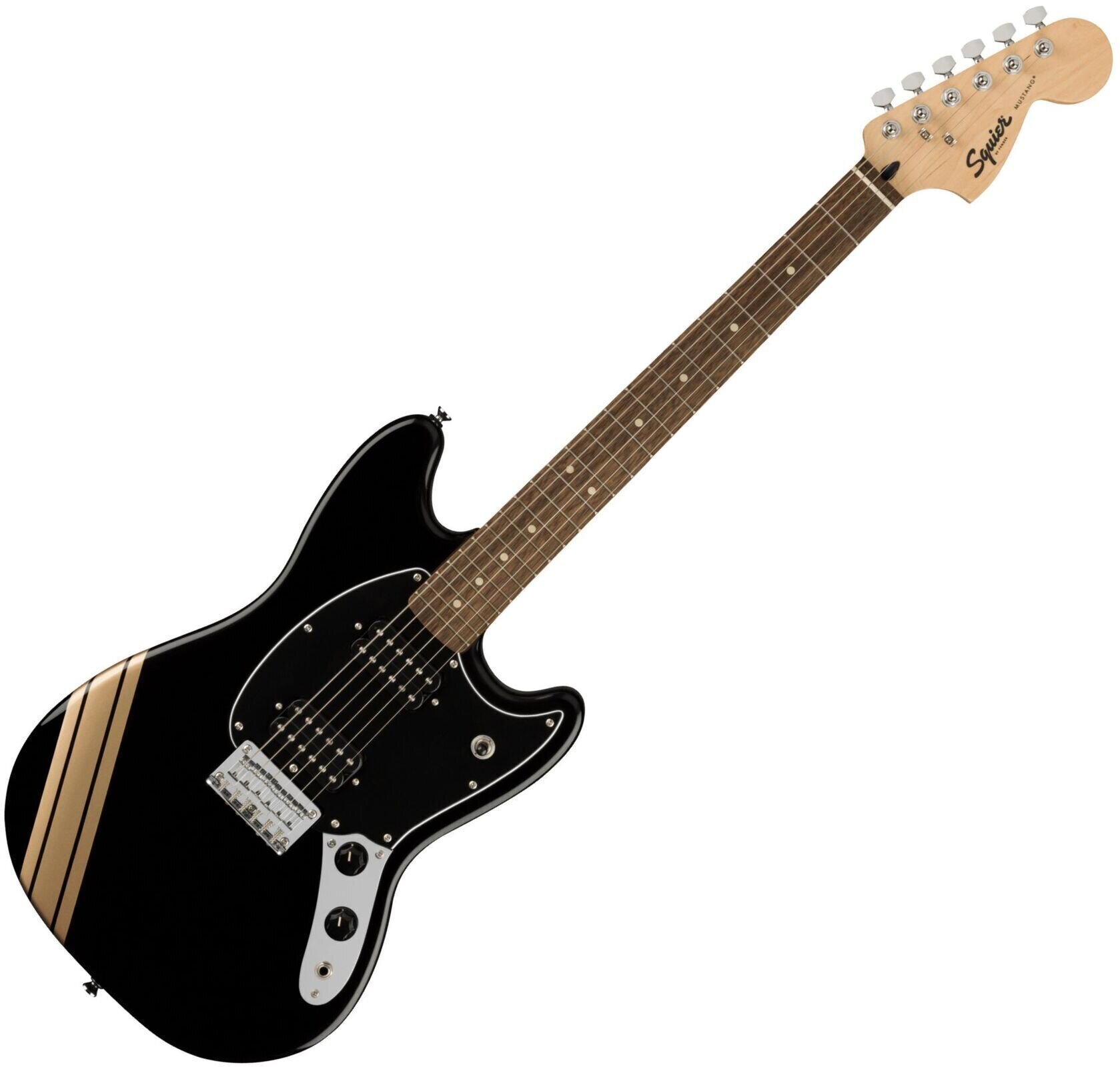 E-Gitarre Fender Squier FSR Bullet Competition Mustang HH LRL BPG Schwarz
