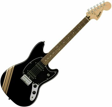 Electric guitar Fender Squier FSR Bullet Competition Mustang HH LRL BPG Black - 1