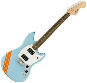 Guitare électrique Fender Squier FSR Bullet Competition Mustang HH LRL WPG Daphne Blue - 1