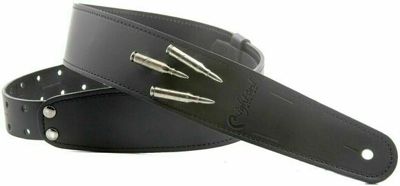 Leather guitar strap RightOnStraps Magic60 Leather guitar strap Bullets Unic - 1