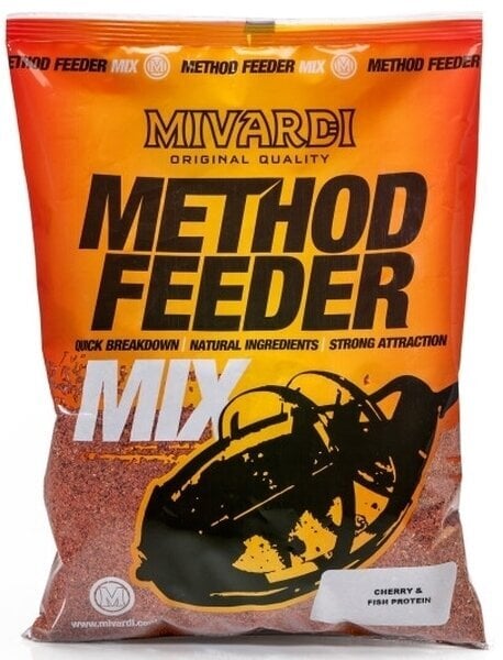 Voer/ Voermengsel Mivardi Method Feeder Mix Cherry & Fish Protein 1 kg Voer/ Voermengsel