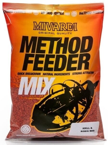 Metodeblandinger Mivardi Method Feeder Mix Krill-Robin Red 1 kg Metodeblandinger