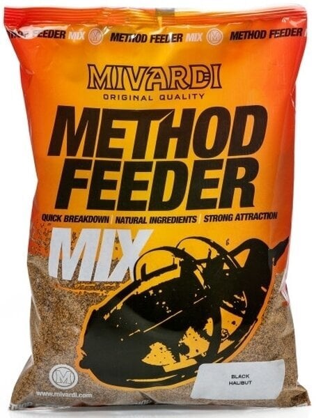 Method Mix -syötit Mivardi Method Feeder Mix Black Halibut 1 kg Method Mix -syötit