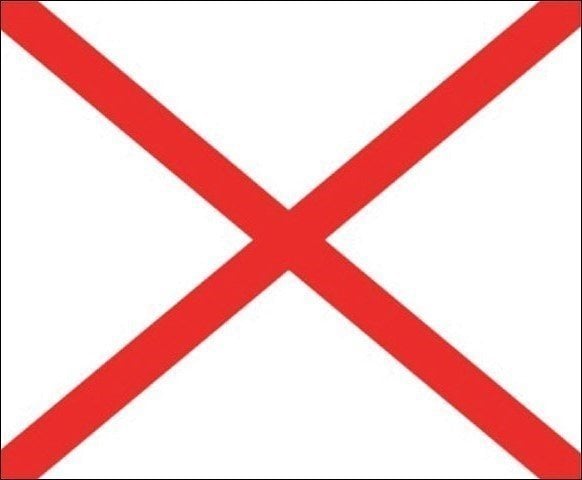 Signálna vlajka Talamex V Signálna vlajka 30 x 36 cm