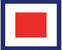 Flaga sygnalizacyjna Talamex W Flaga sygnalizacyjna 30 x 36 cm