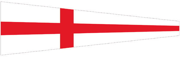 Signálna vlajka Talamex Nr.8 Signálna vlajka 30 x 36 cm