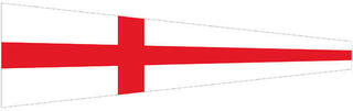 Bandeira de sinalização marítima Talamex Nr.8 Bandeira de sinalização marítima 30 x 36 cm