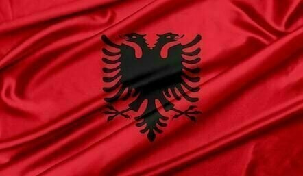 bandiera nazionale Lindemann Albania bandiera nazionale 20 x 30 cm - 1