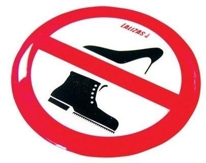 Bootsaufkleber Lalizas Silicone Sticker 80mm - 'No Shoes'