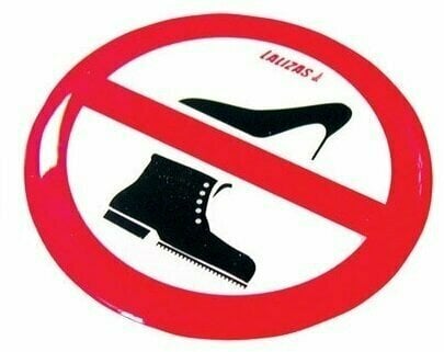 Bootsaufkleber Lalizas Silicone Sticker 80mm - 'No Shoes' - 1