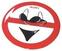 Oznaka za brod Lalizas Silicone Sticker 80mm - 'No swimsuits'
