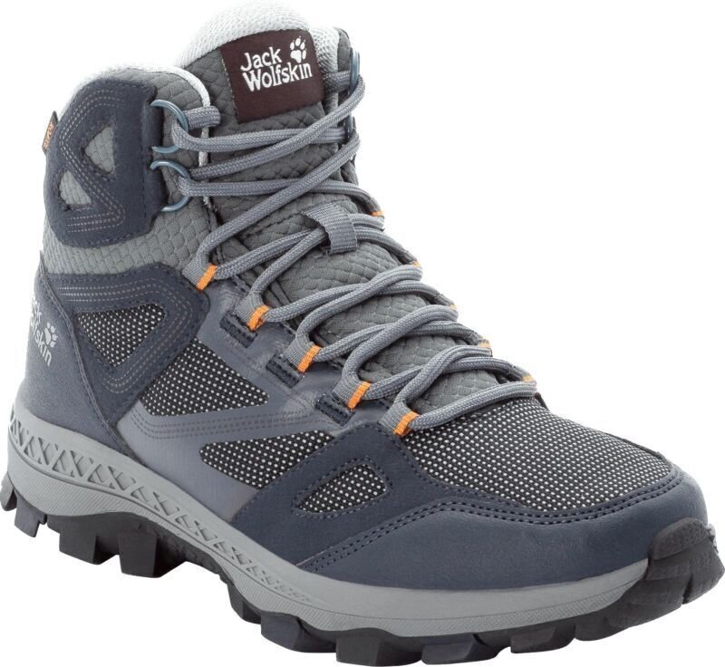 Аутдор обувки > Дамски обувки Jack Wolfskin Дамски обувки за трекинг Downhill Texapore Mid W Dark Blue/Grey 37,5