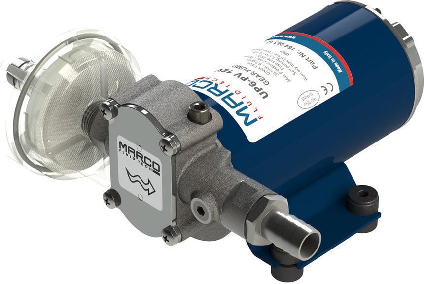 Druckwasserpumpe Marco UP6-PV PTFE Gear pump with check valve 26 l/min - 24V